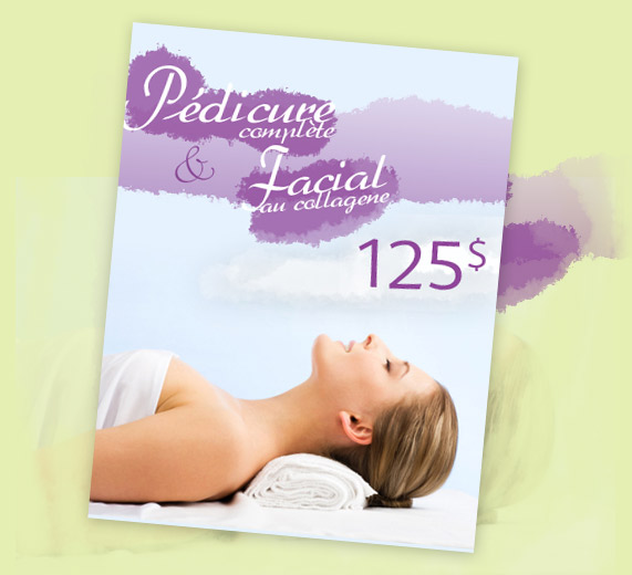 P&eacute;dicure compl&egrave;te et facial au collag&egrave;ne